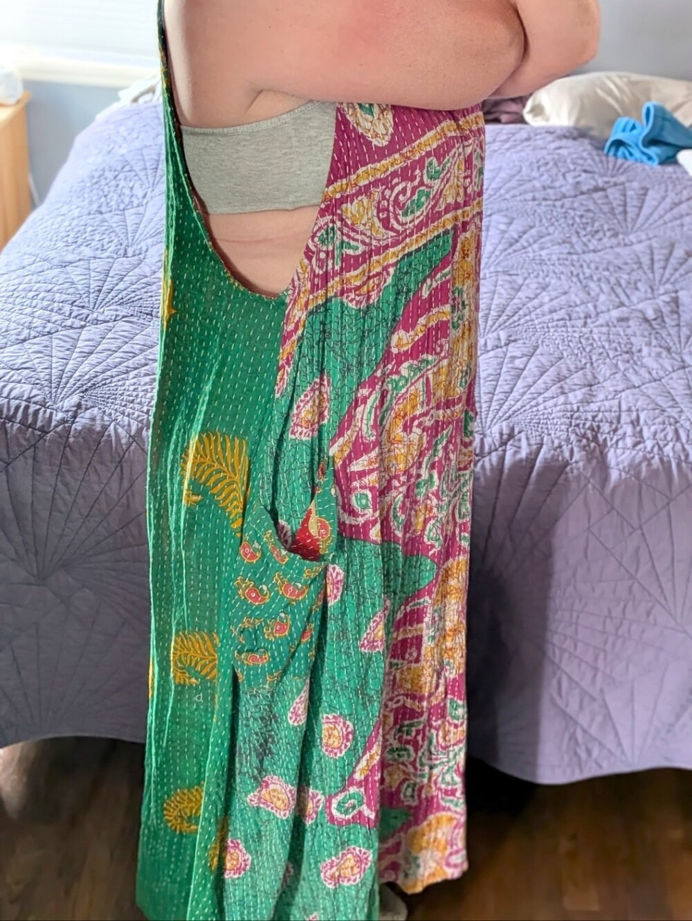 Kantha Bae Sleeveless V-neck Harmony Maxi Dress With POCKETS! - Picture 4 of 6